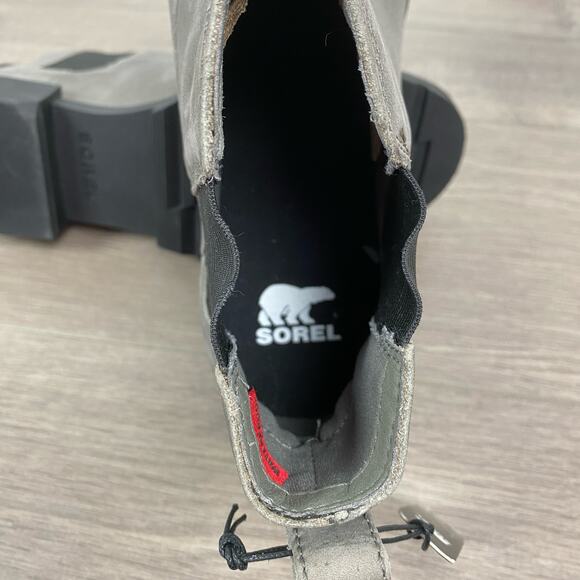 Sorel Gray Emelie II Waterproof Chelsea Boot Sz.9 NWOB - Picture 12 of 14